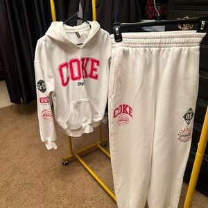 Coca Cola White Pantsuit with Red Accents